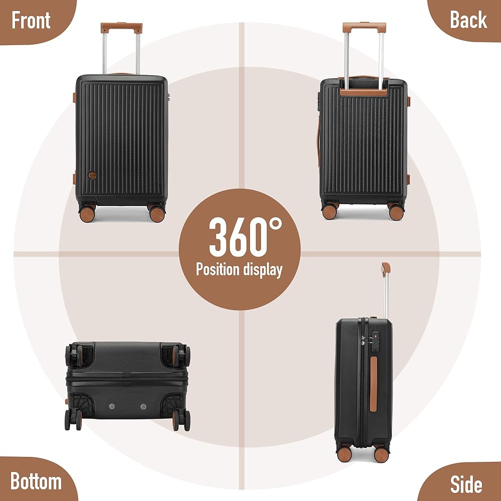 Amazon.com | Hulsin Carry on Luggage with Spinner Wheels, 22x14x9